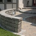 Curved Seat Wall and Paver Stair Design