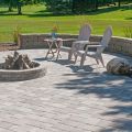 A Patio, Fire Pit and Seat Wall