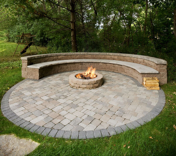 Patios Cooking Areas Villa Landscapes, Round Rock Fire Pit Grill Designs